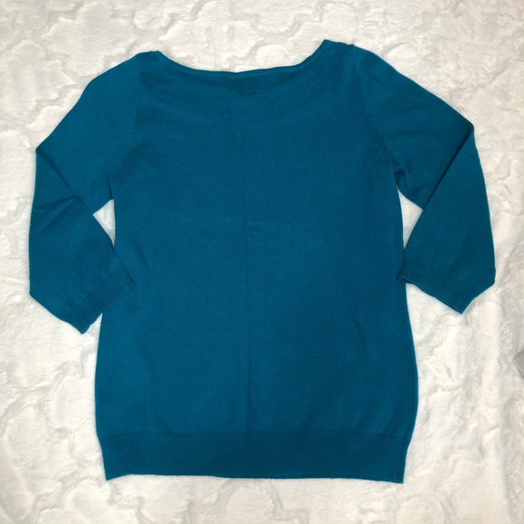 Worthington Petite Business Teal Sweater PM - Picture 11 of 12